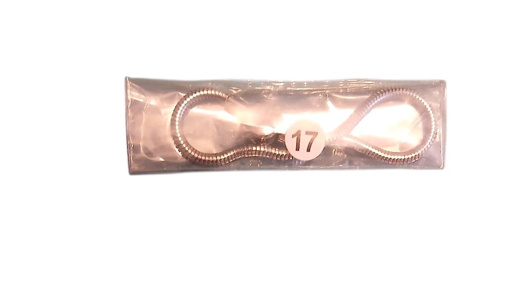 GNOCE Charm Bracelet 17cm Stainless Steel Snake Chain Round Clasp