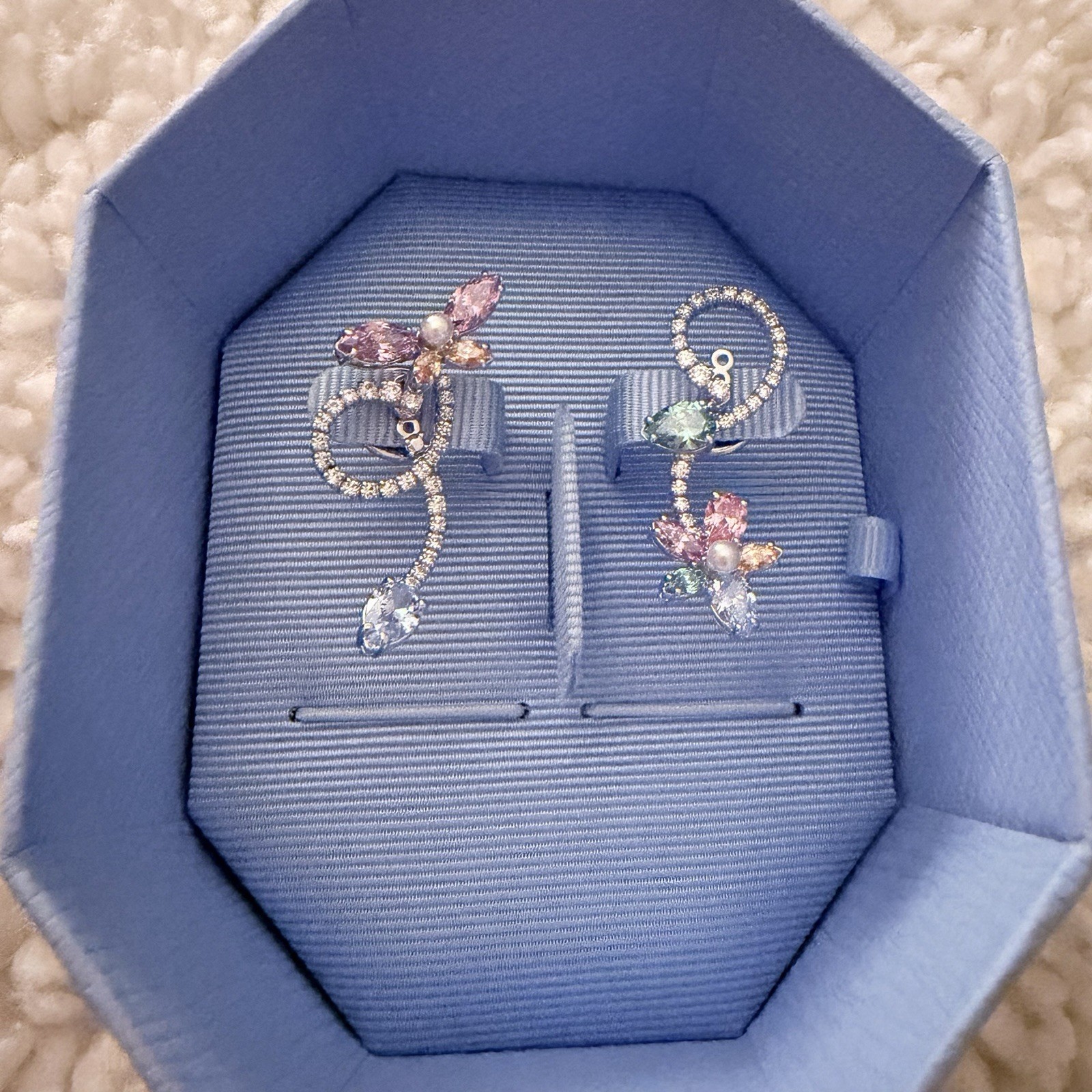 Ariana Grande Swarovski Cubic Zirconia Imitation Pearl Dragonfly Earrings
