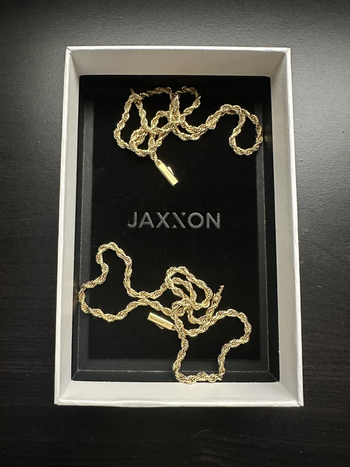 TWO NEW JAXXON 3.5mm Rope Chains 14k gold 18” (READ DESCRIPTION)