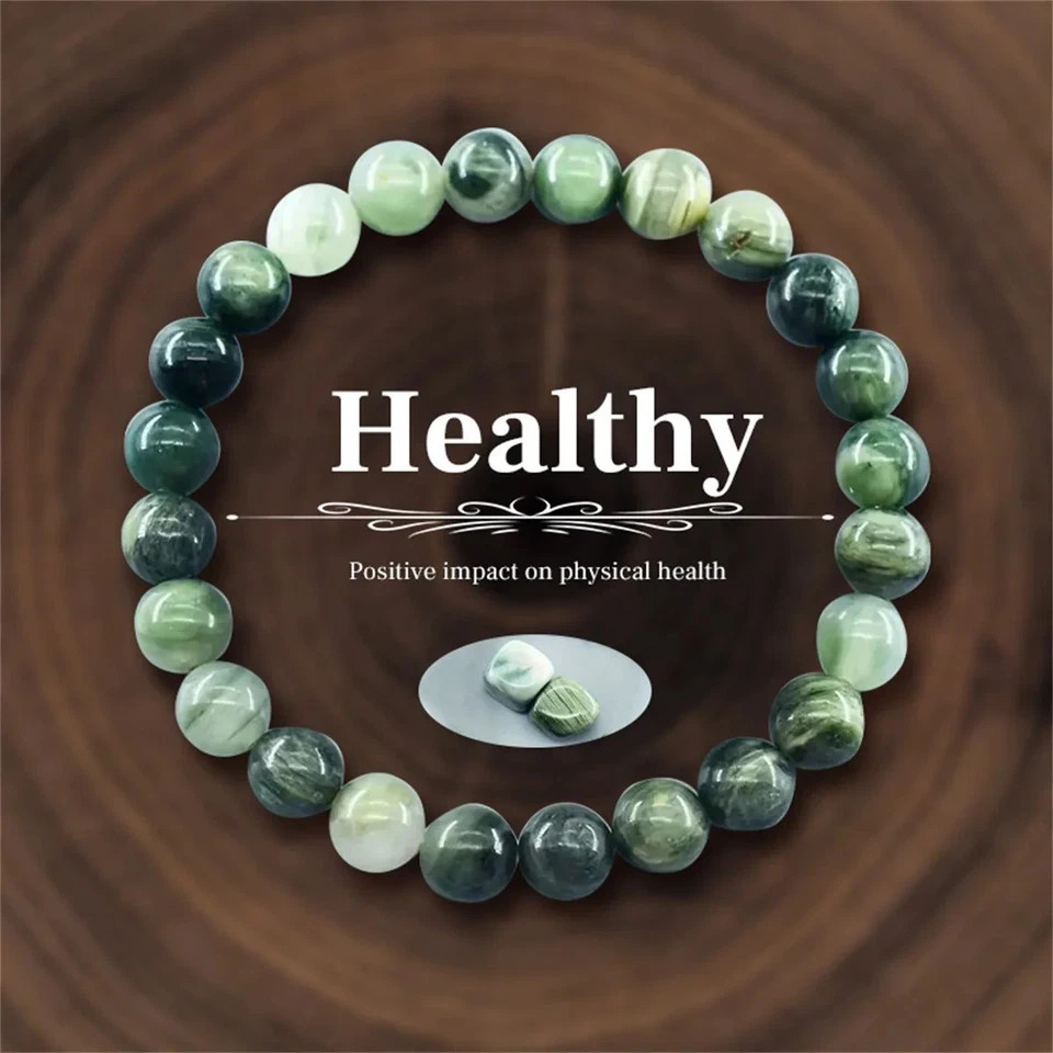 Natural Stone Symbolic Beaded Bracelet Women Men Anxiety Relief Protection Money