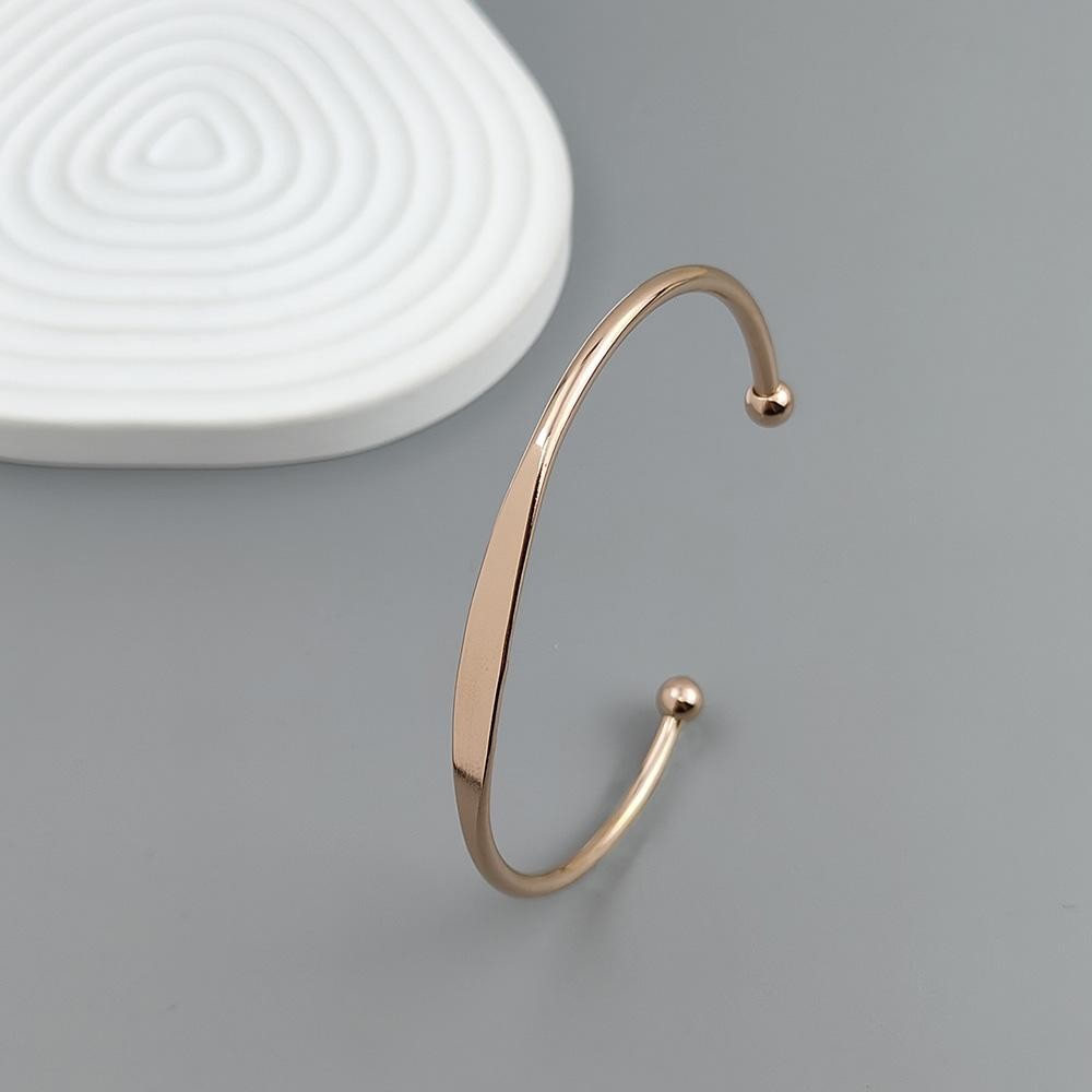Classic C-Shaped Spherical Gold-Plated Stainless Steel Bracelet – Waterproof