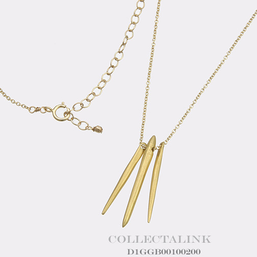 Authentic Dogeared Gold Dipped Dare to 3 spears Necklace 18″ D1GGB00100200