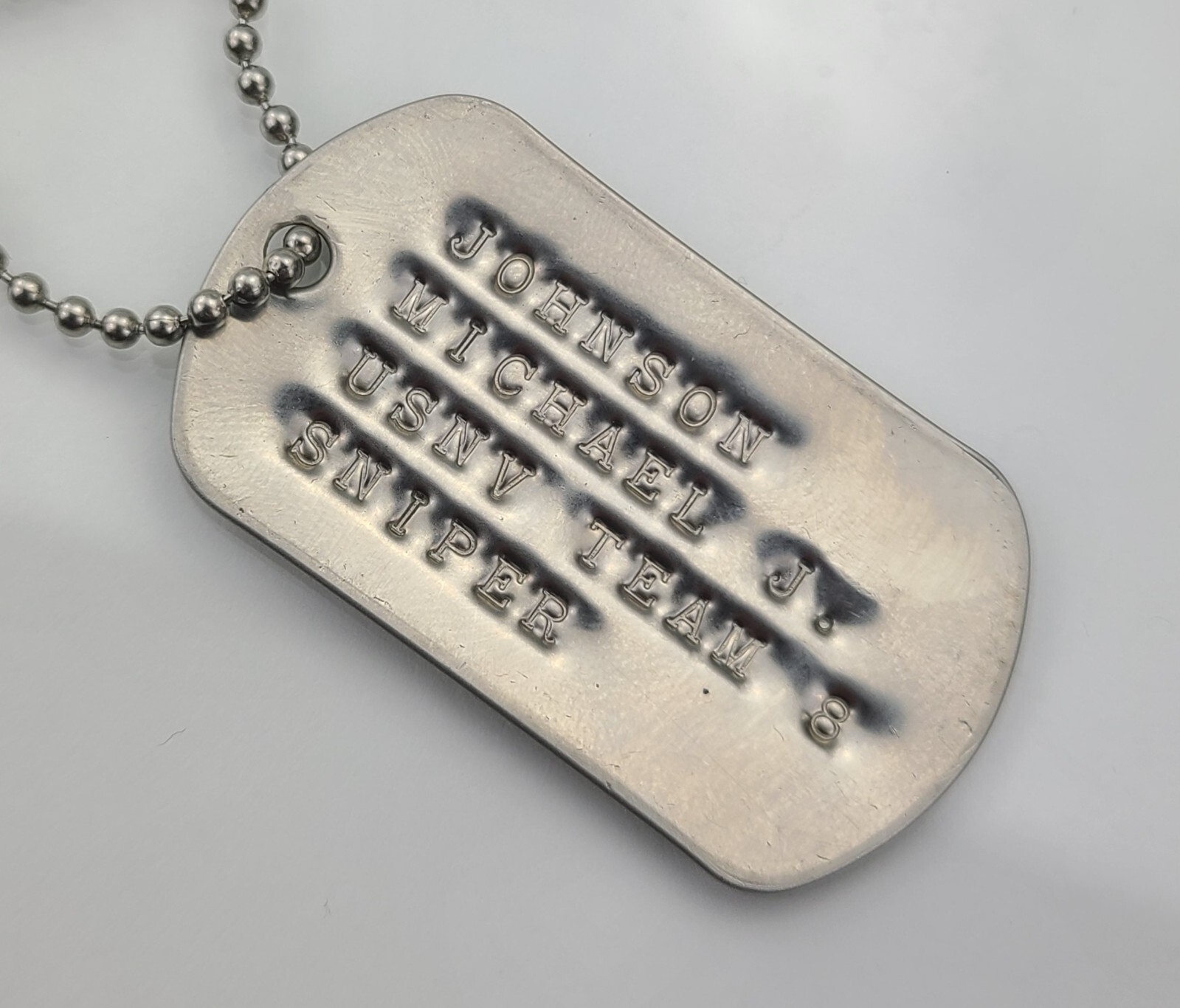Custom Military Dog Tag Stamped Debossed Vintage WW2 Not Engraved Or Embossed