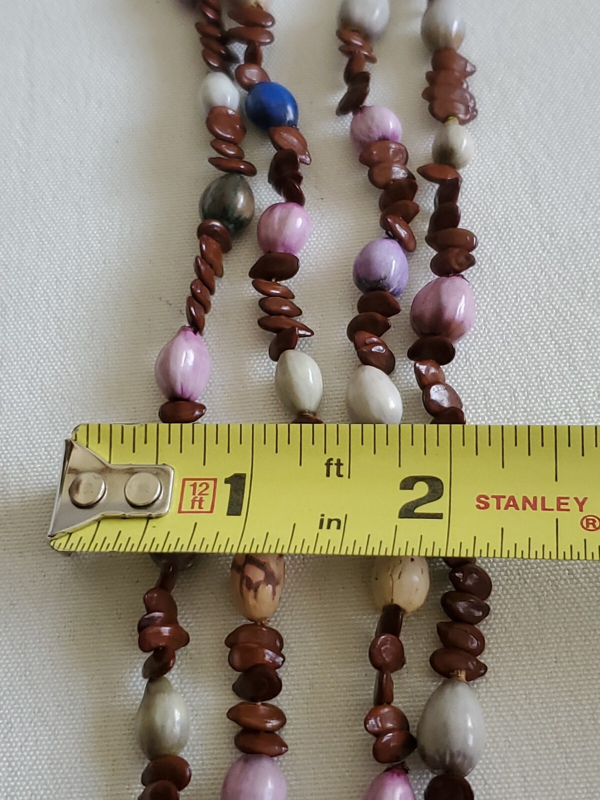 Ladies Seed multicolor Beaded Necklace 48 Inches
