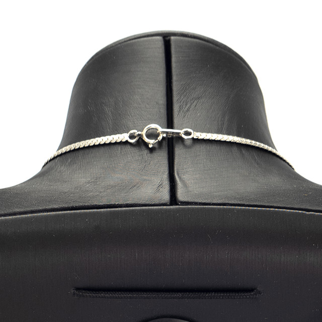 Abstract silver necklace with modern sculptural design