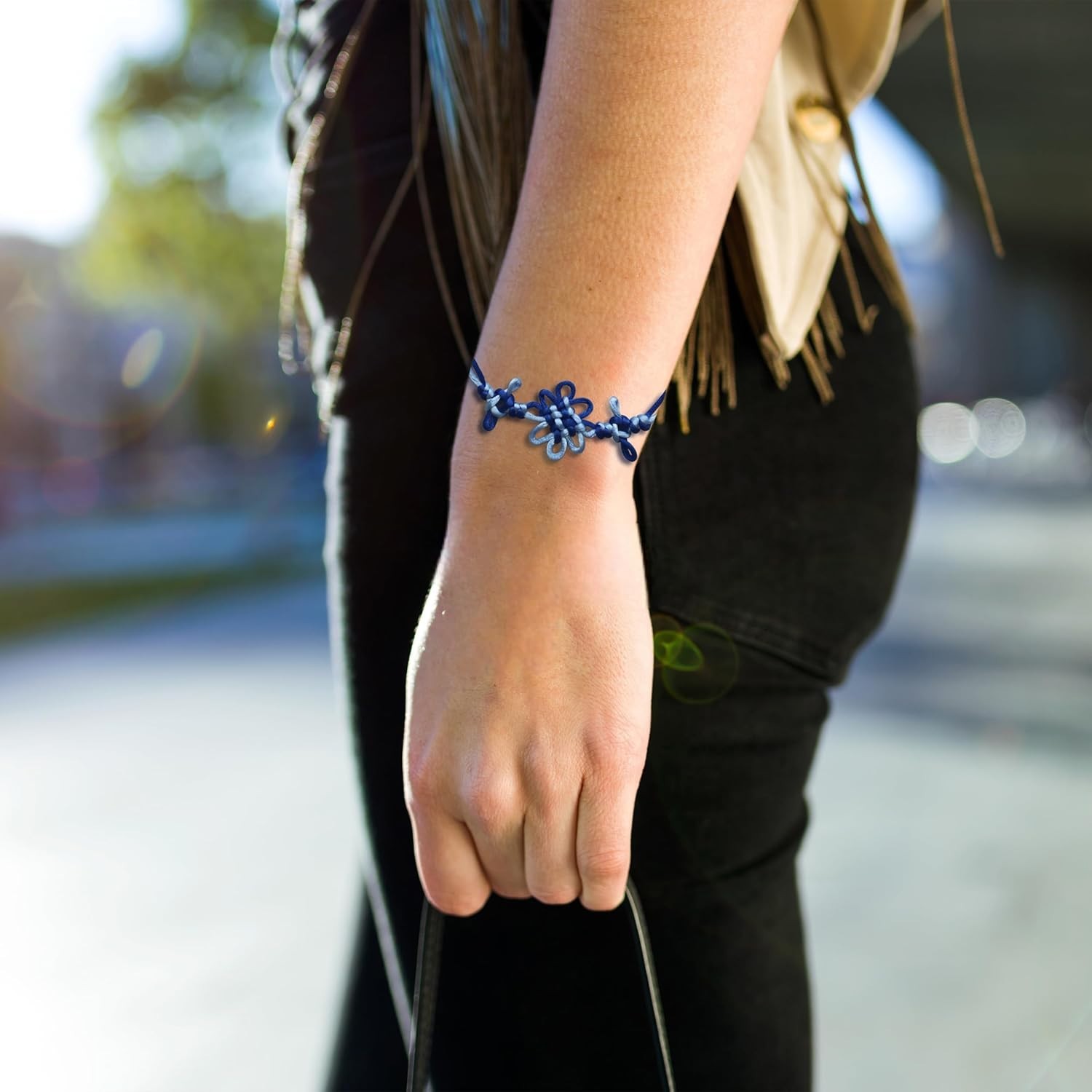 Modern Blue Friendship Bracelets – Adjustable 6.8in Kpop Accessories
