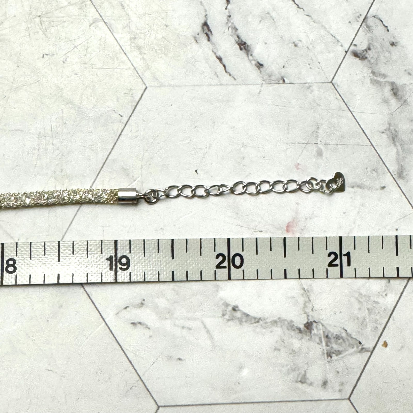 Sterling Silver Mesh Crystal Necklace 925 Tube Encased Sparkle Bling Wedding 19″