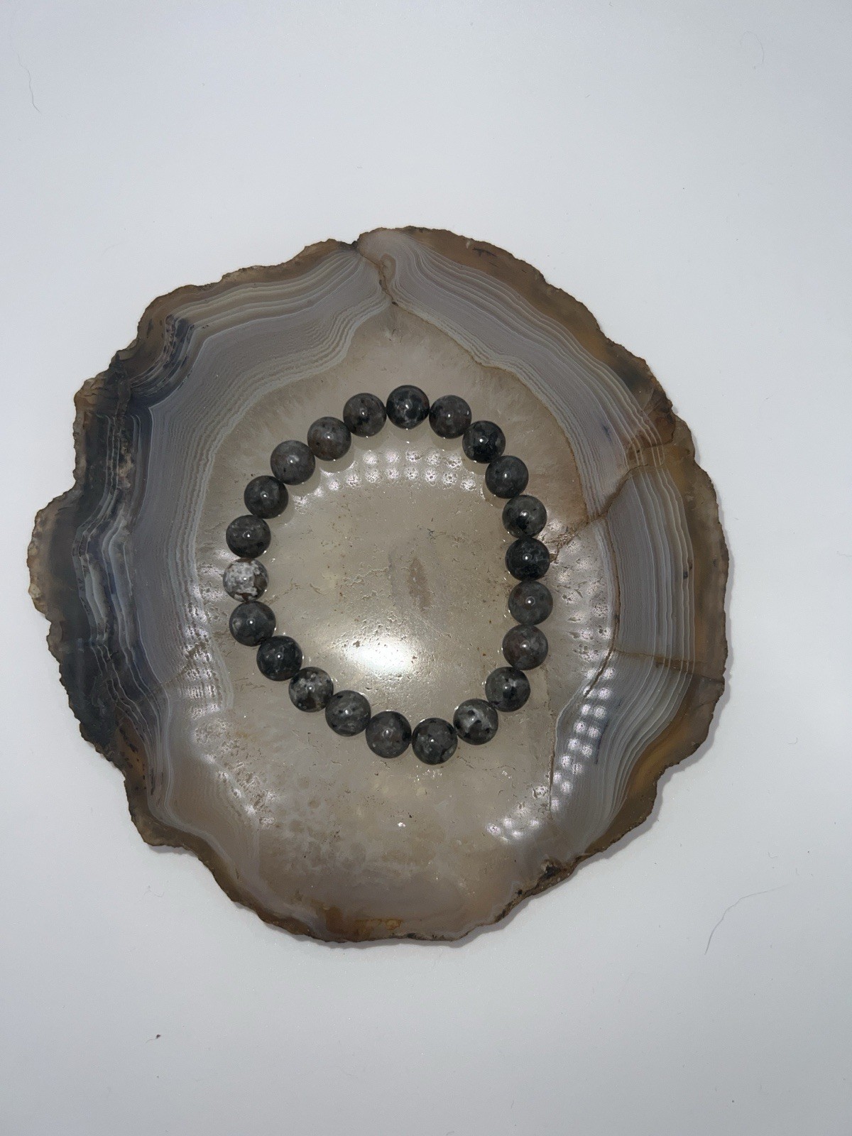 Yooperlite UV Reactive Stone Beaded Stretch Bracelet