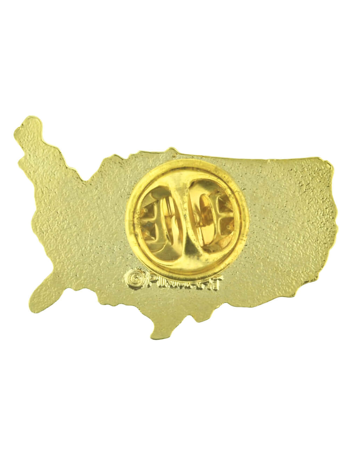 PinMart’s United States Of America Shape Country American Flag Enamel Lapel Pin