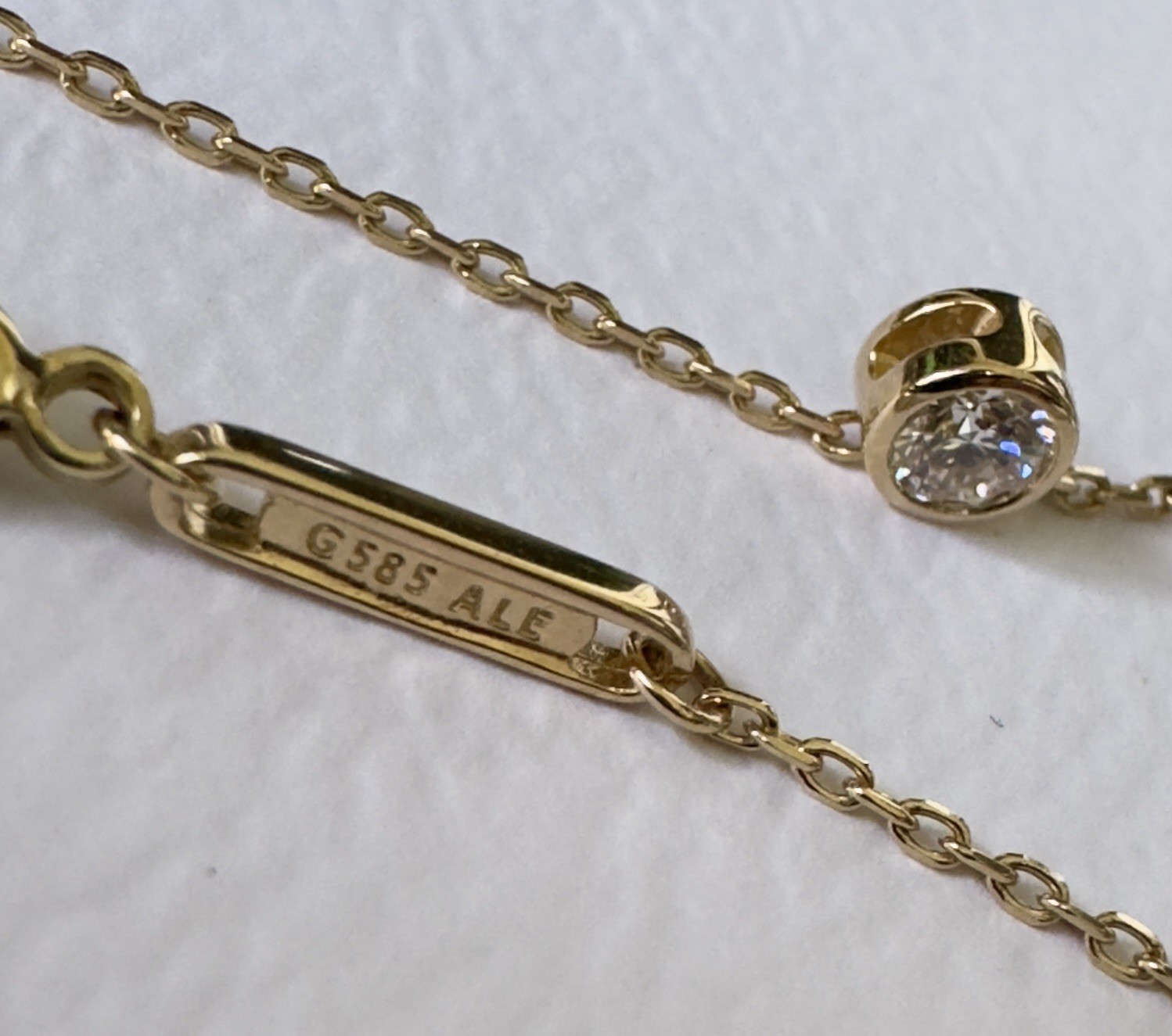 Pandora Era Bezel 14k Gold Lab-grown Diamond Pendant Necklace 0.15ct TW