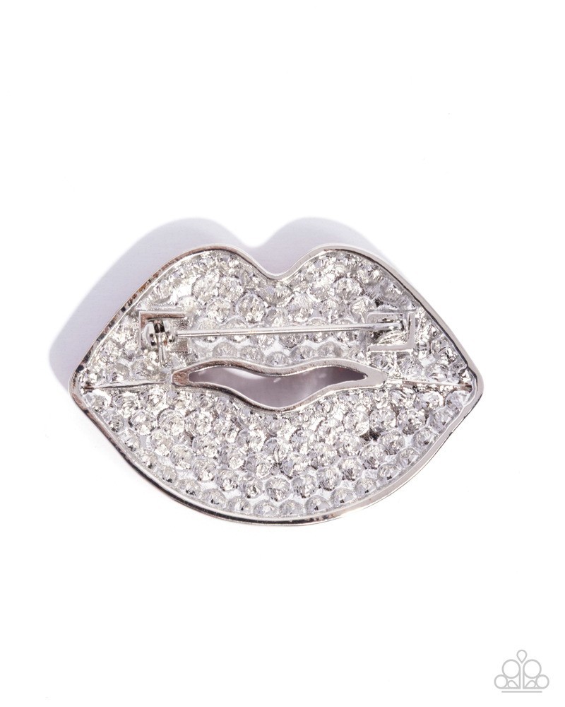Lip Lineup Red Brooch