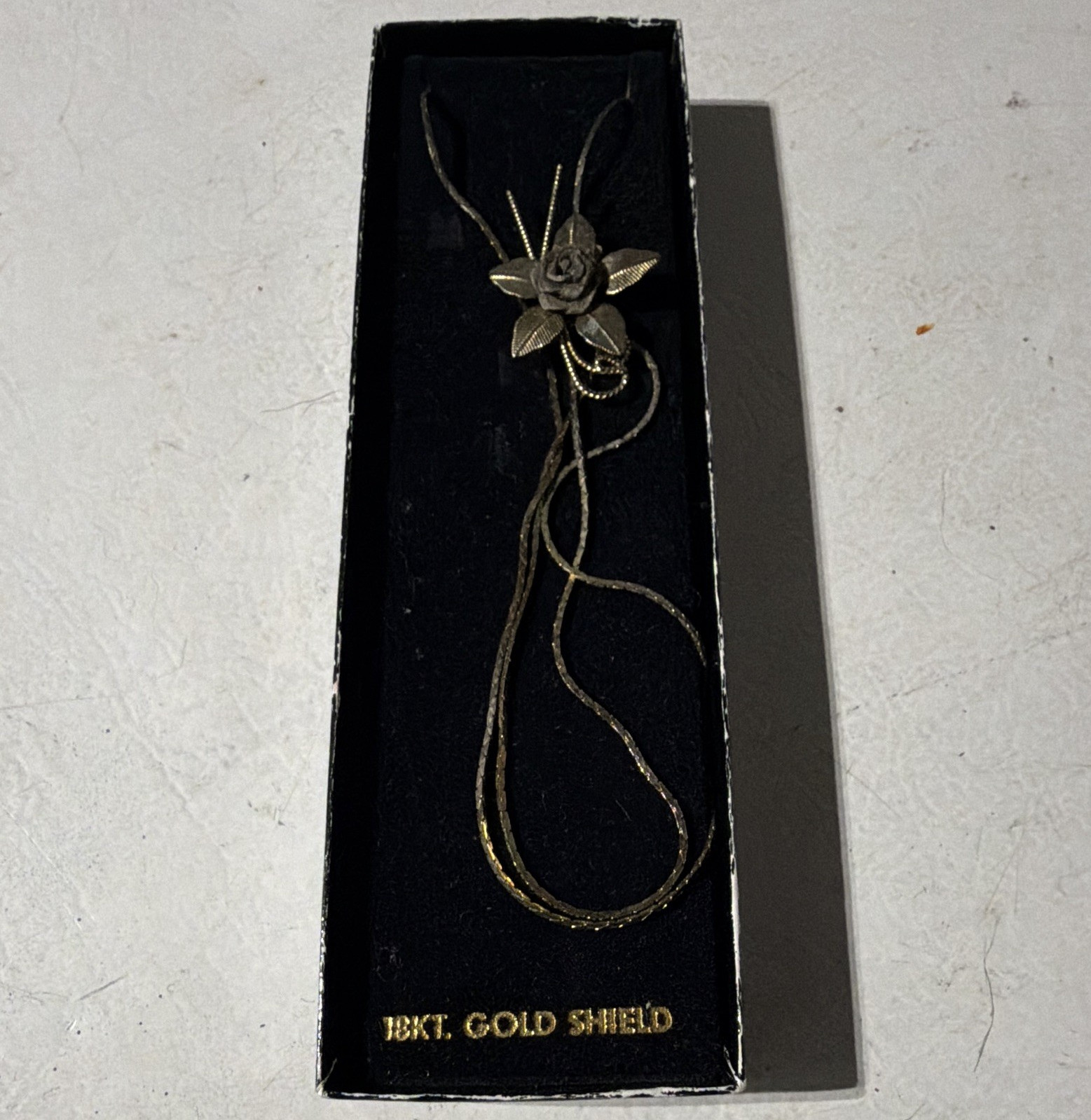 18K Gold Filled Flower Charm Pendant Necklace, Gold Snake Chain, No Stone