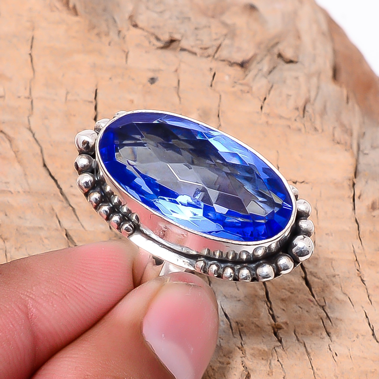 Tanzanite Gemstone 925 Sterling Silver Ring S.7 R124833