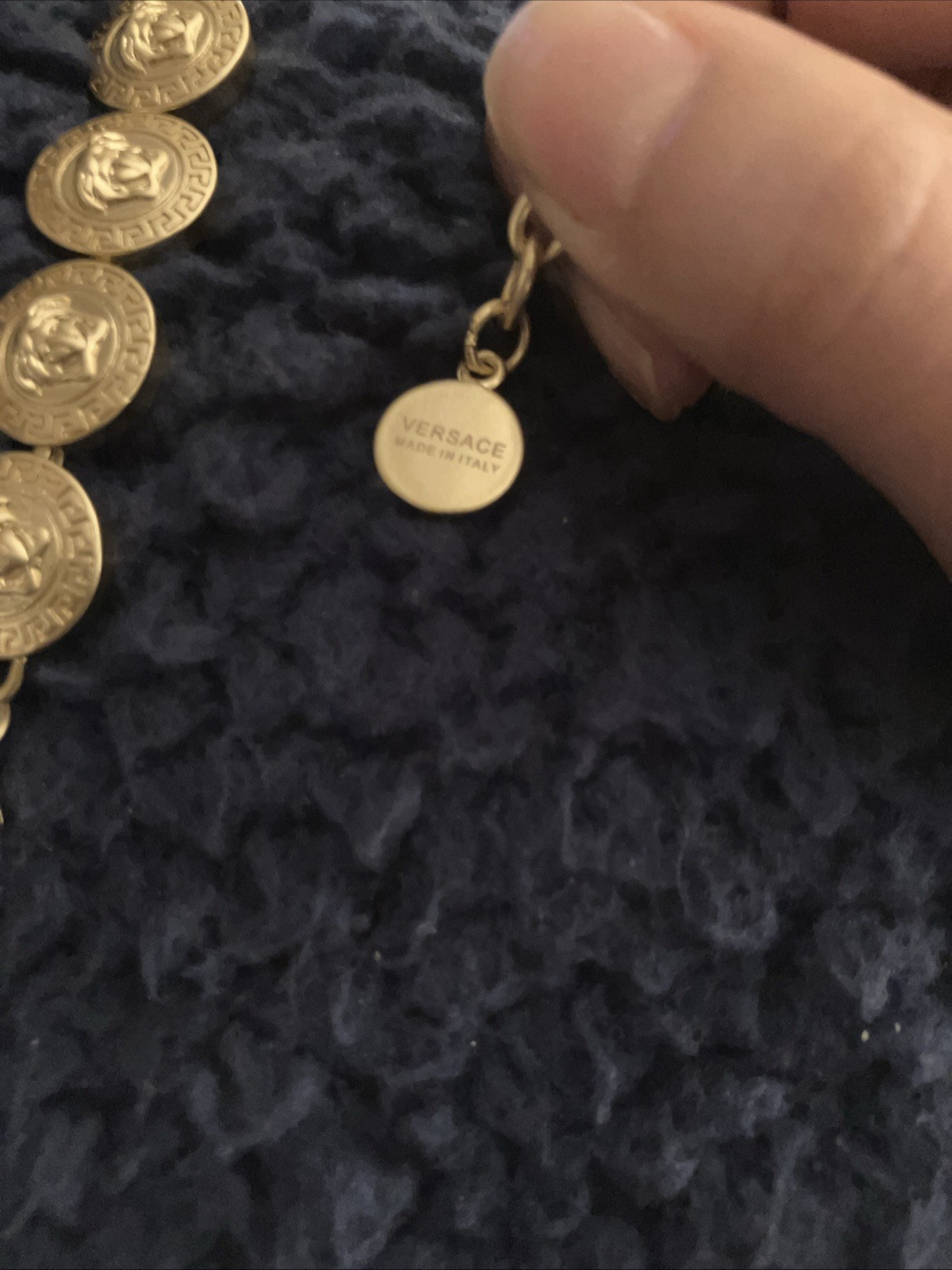 Versace Necklace Greca Signature Gold Choker Greek Key Medusa Vintage