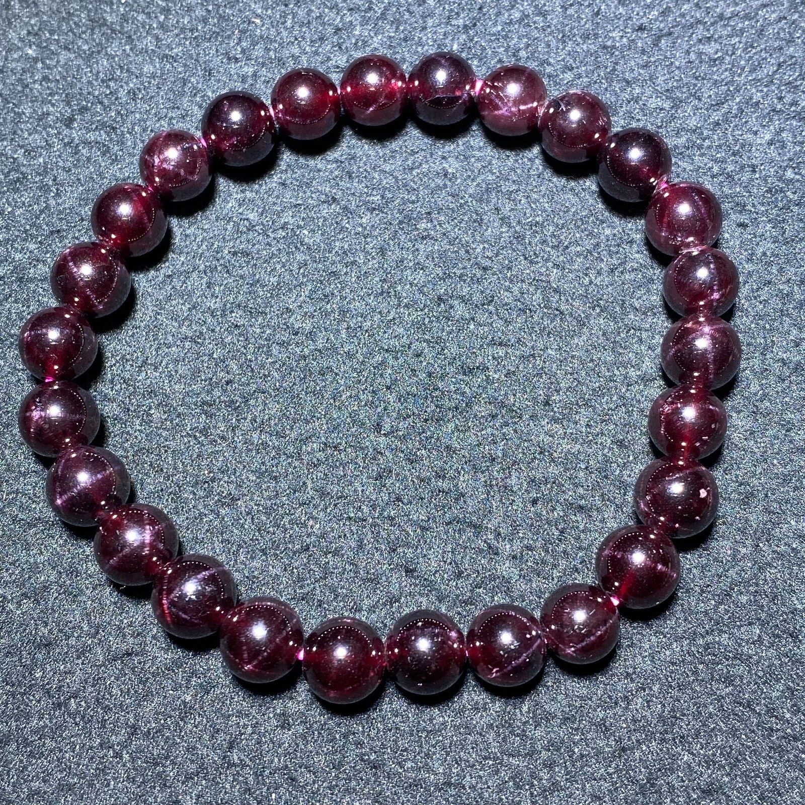 7.8mm Natural Red Starlight Garnet Crystal Beads Bracelet AAAA 1490