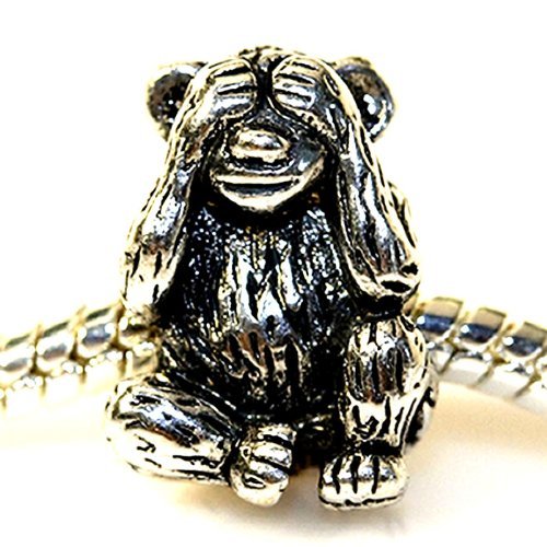 “See No Evil” Charm for Snake Chain Charm Bracelets