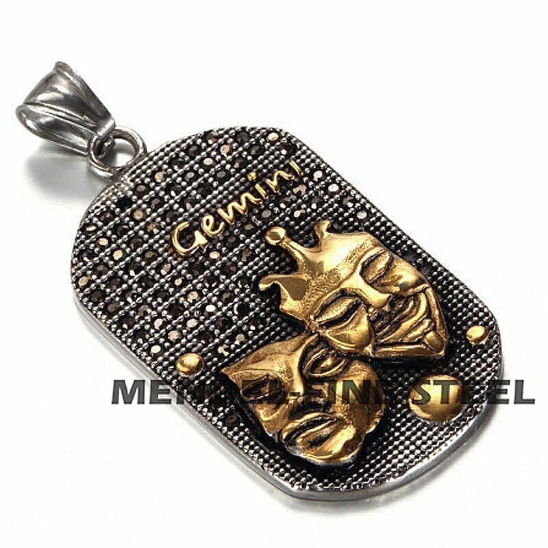 MENDEL Mens Gold Plated Leo Zodiac Sign Constellation Horoscope Pendant Necklace