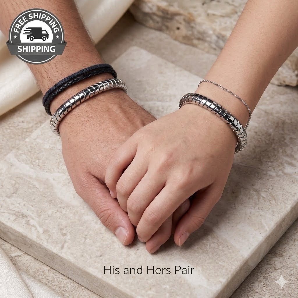 Couple-Magnetic Therapy Hematite Bracelet 8mm Beads for Men and Women