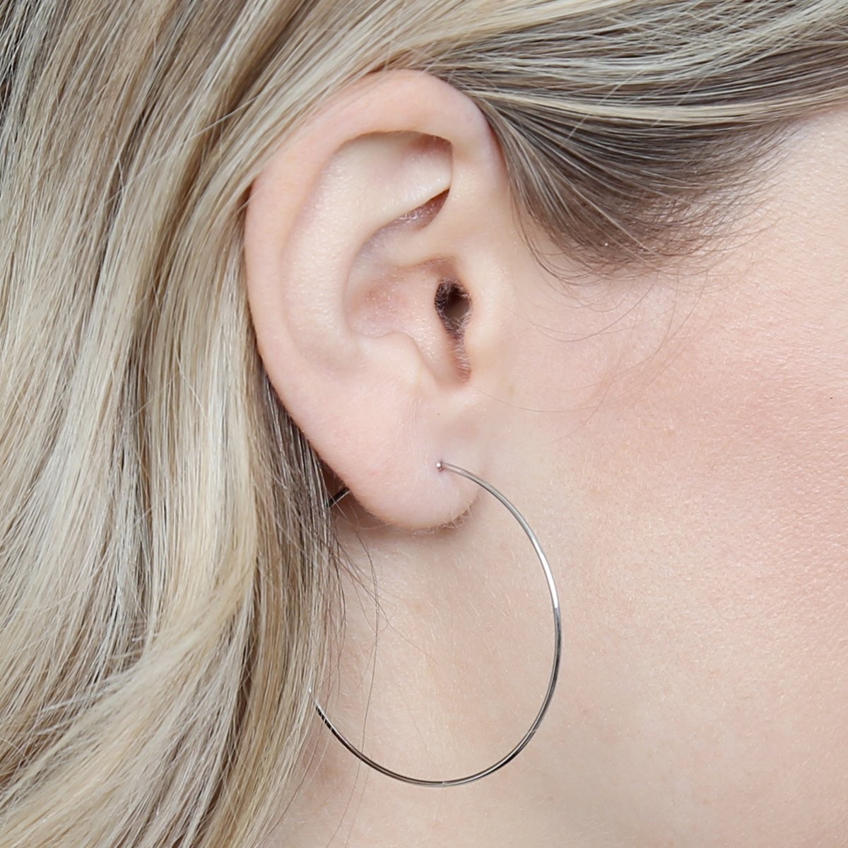 40mm Wire Hoop Earrings