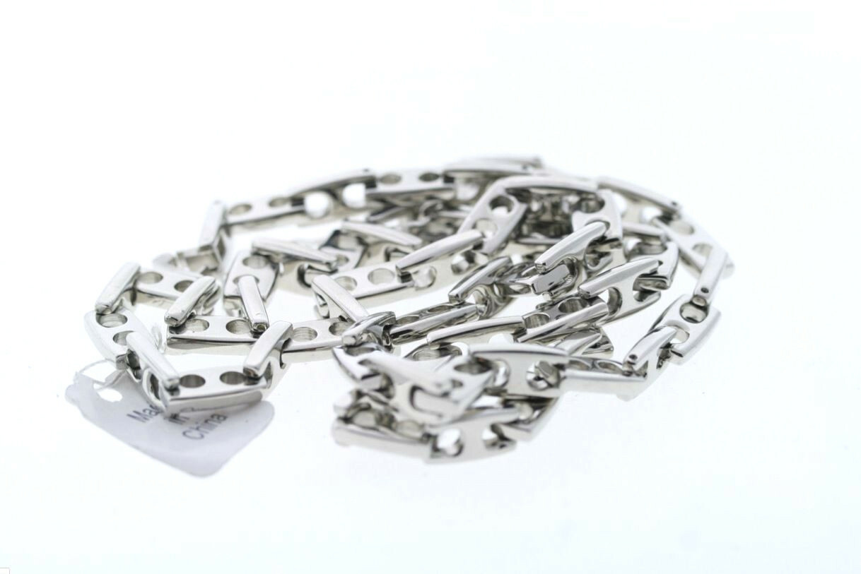 Men’s Stainless Steel 6.5mm Gear Link Necklace