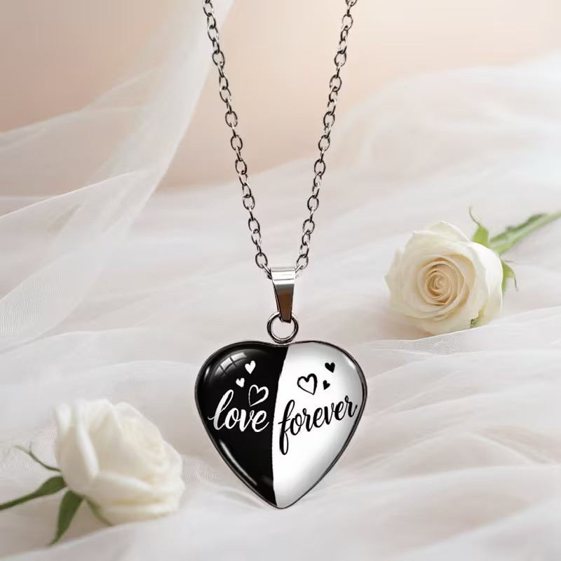 Love Forever Heart Shaped Pendant Necklace