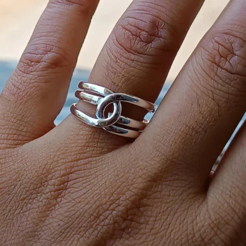 925 Sterling Silver, Solid Silver, Band Ring, Unisex, Silver Celtic Ring