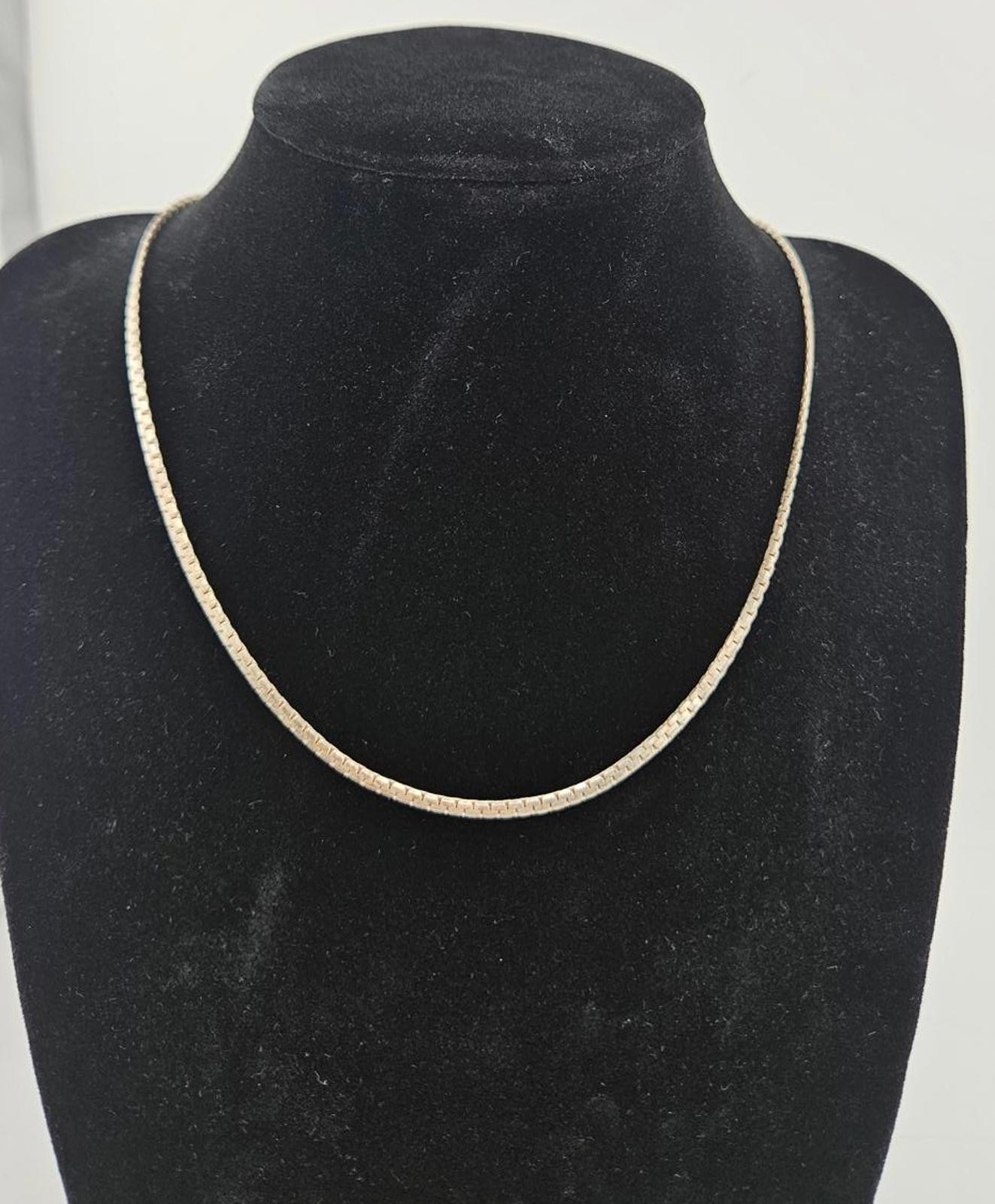 15in Sterling Silver 925 Boston Link Necklace