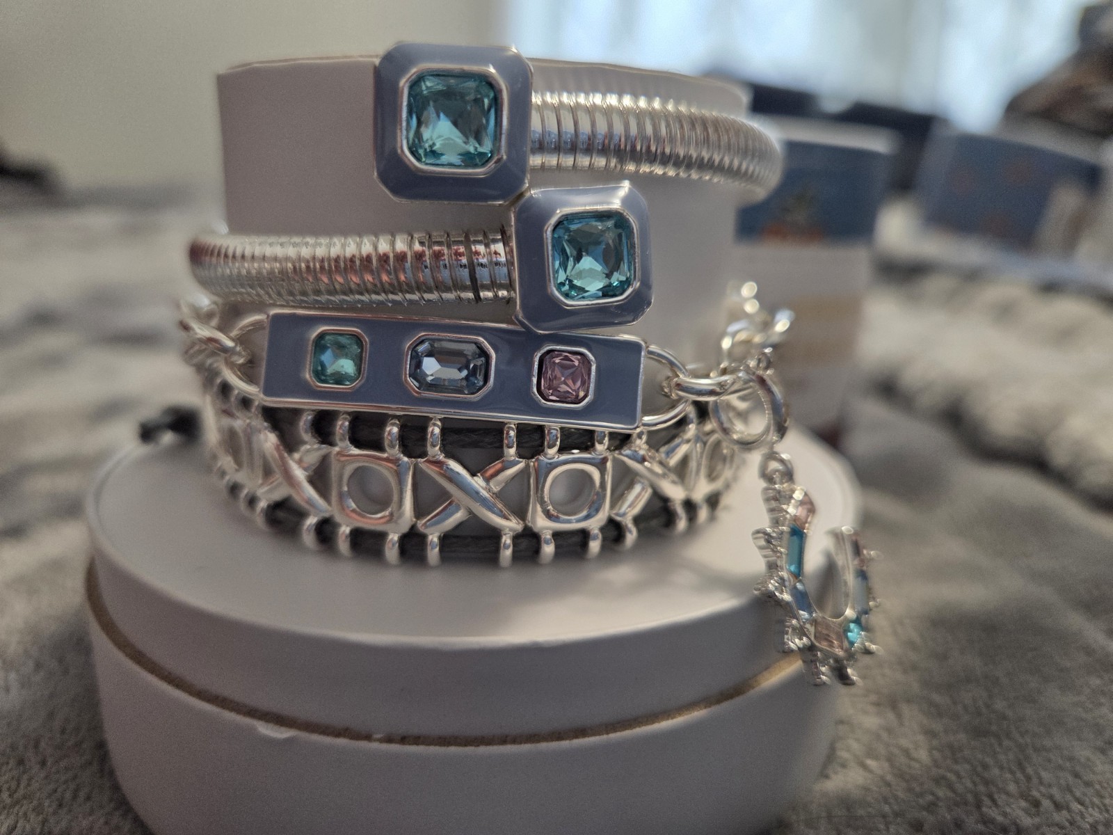 BP Stackable Silver Plated Charm Bracelet Reversible ST20886