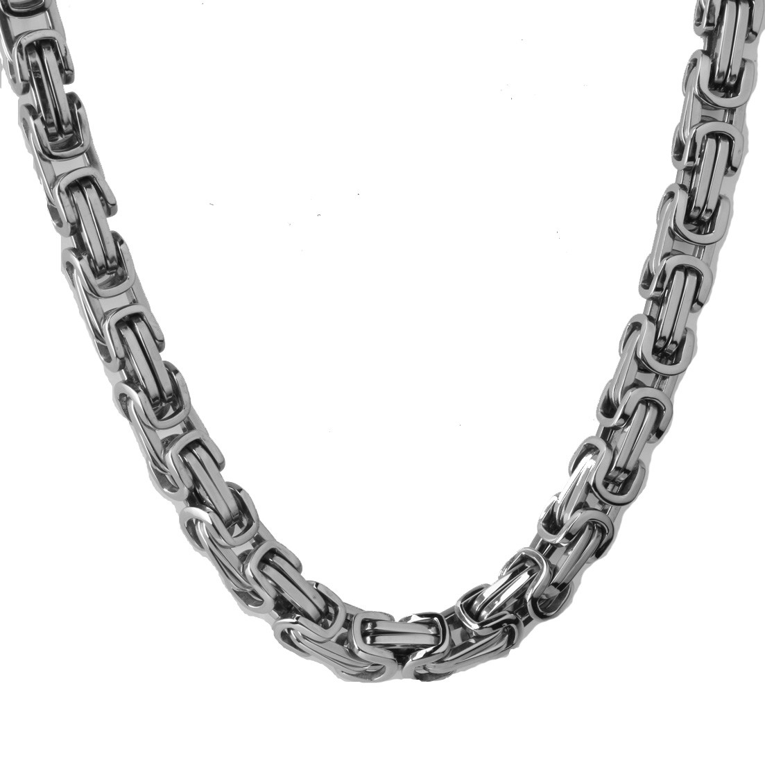 4-15MM Charm Stainless Steel Silver Byzantine Box Chain Men Women Necklace 7-40″