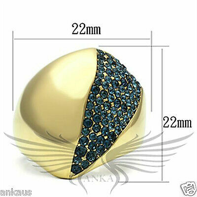 Elegant Micropaved Top Grade Crystal Cocktail Fashion Ring 5 6 7 8 9 10 Gl324