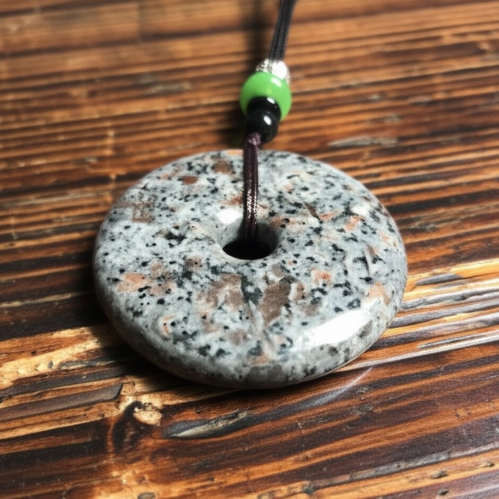 Natural Yooperlite Crystal Donut Pendant UV Glowing Stone Women Men Necklace