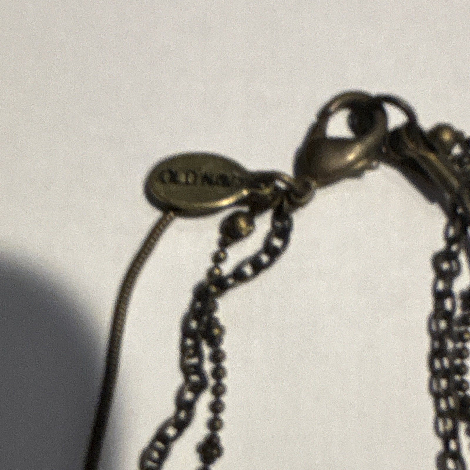 Layered Black Ball/Bead Chain Necklace Gold Tone Crystal Flower Charm Pendant