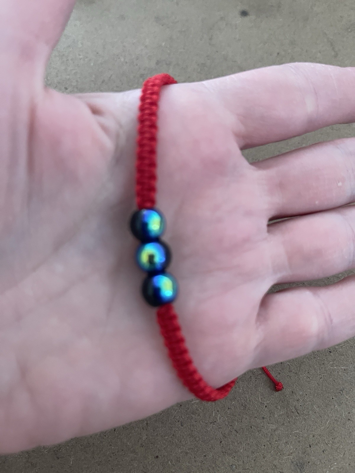 Red Bracelet With Black Obsidian For General Defense For Life