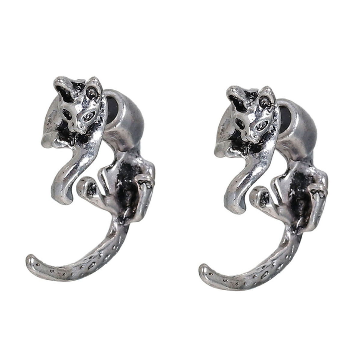SEXY SPARKLES Sexy Sparkles 3D Double Sided Cat Ear Stud Earrings for Women