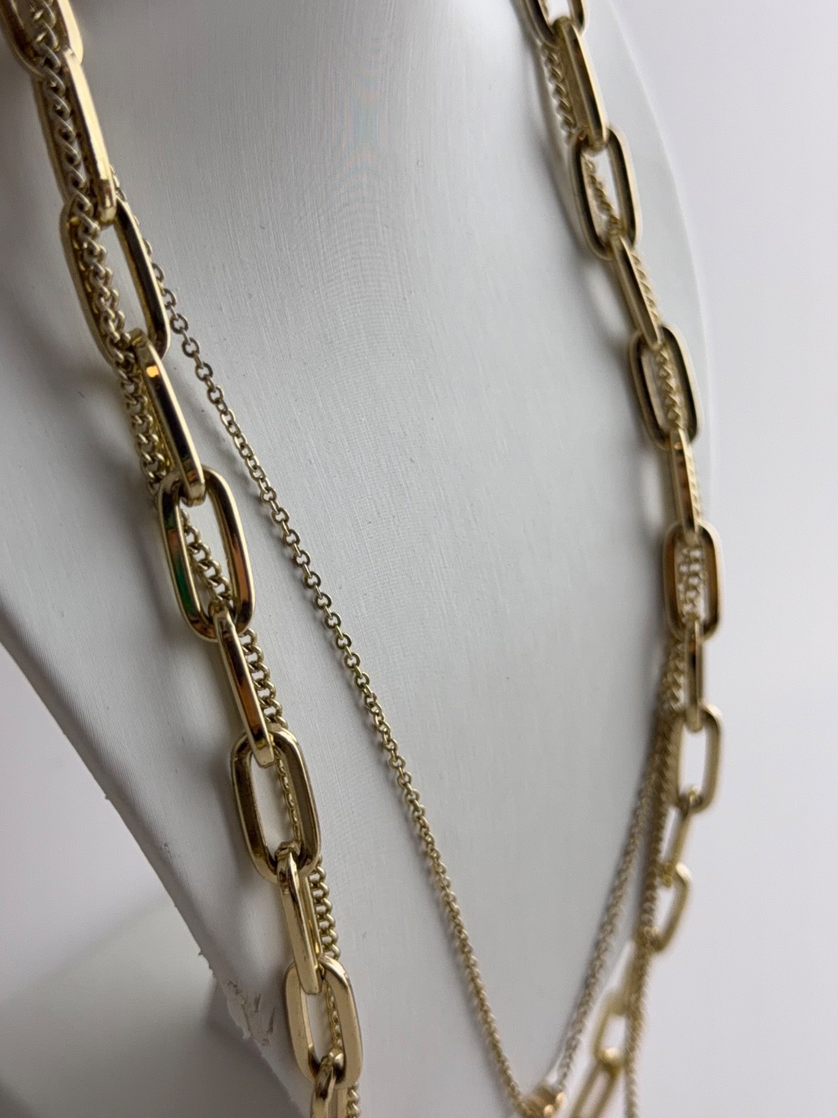 Park Lane ELEXA 3-in-1 Necklace Gold Tone Chain Link Lock & Heart Charms NWT
