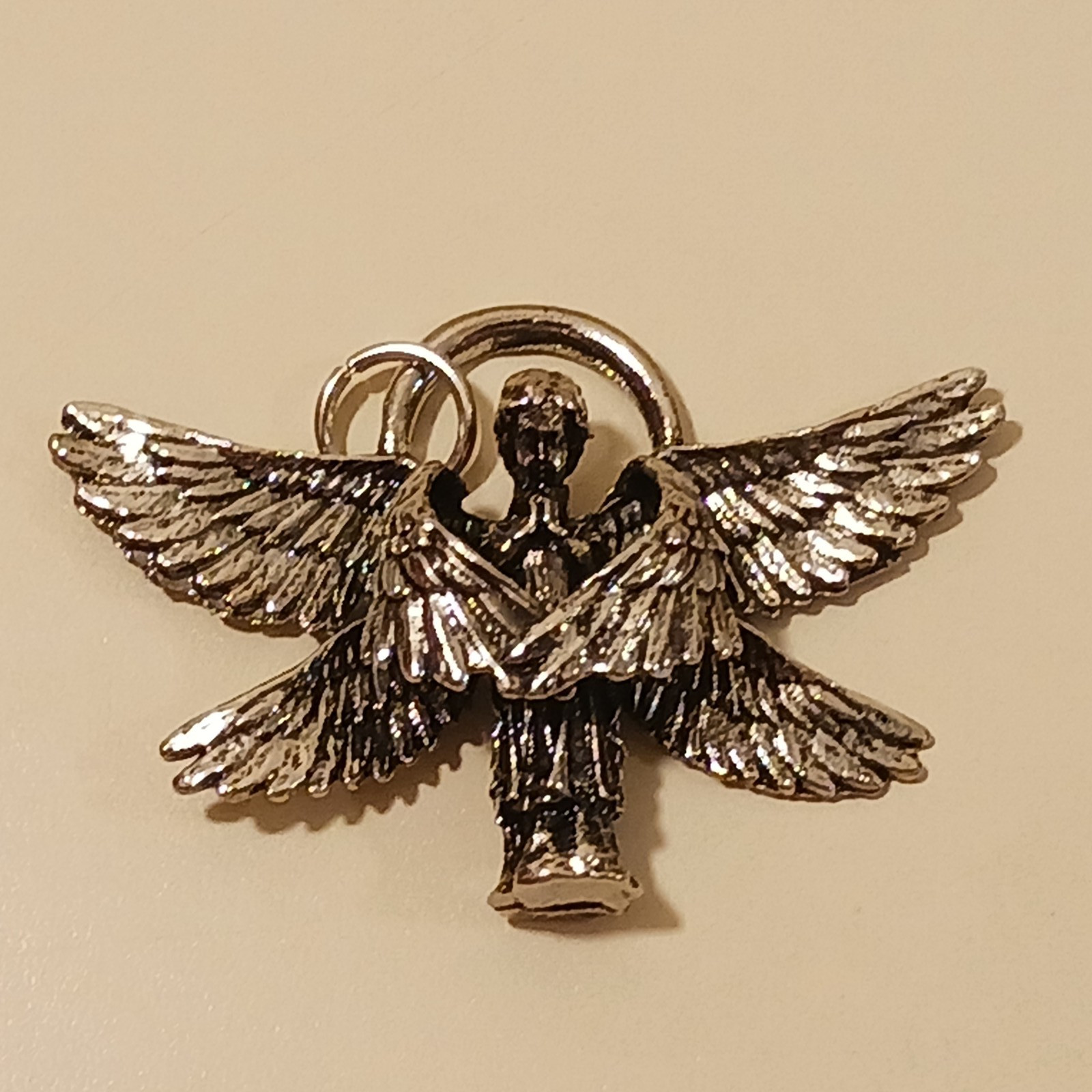 Vintage Praying Angel Pendant Necklace Unisex Adult Traveler Jewelry Gift SS SP