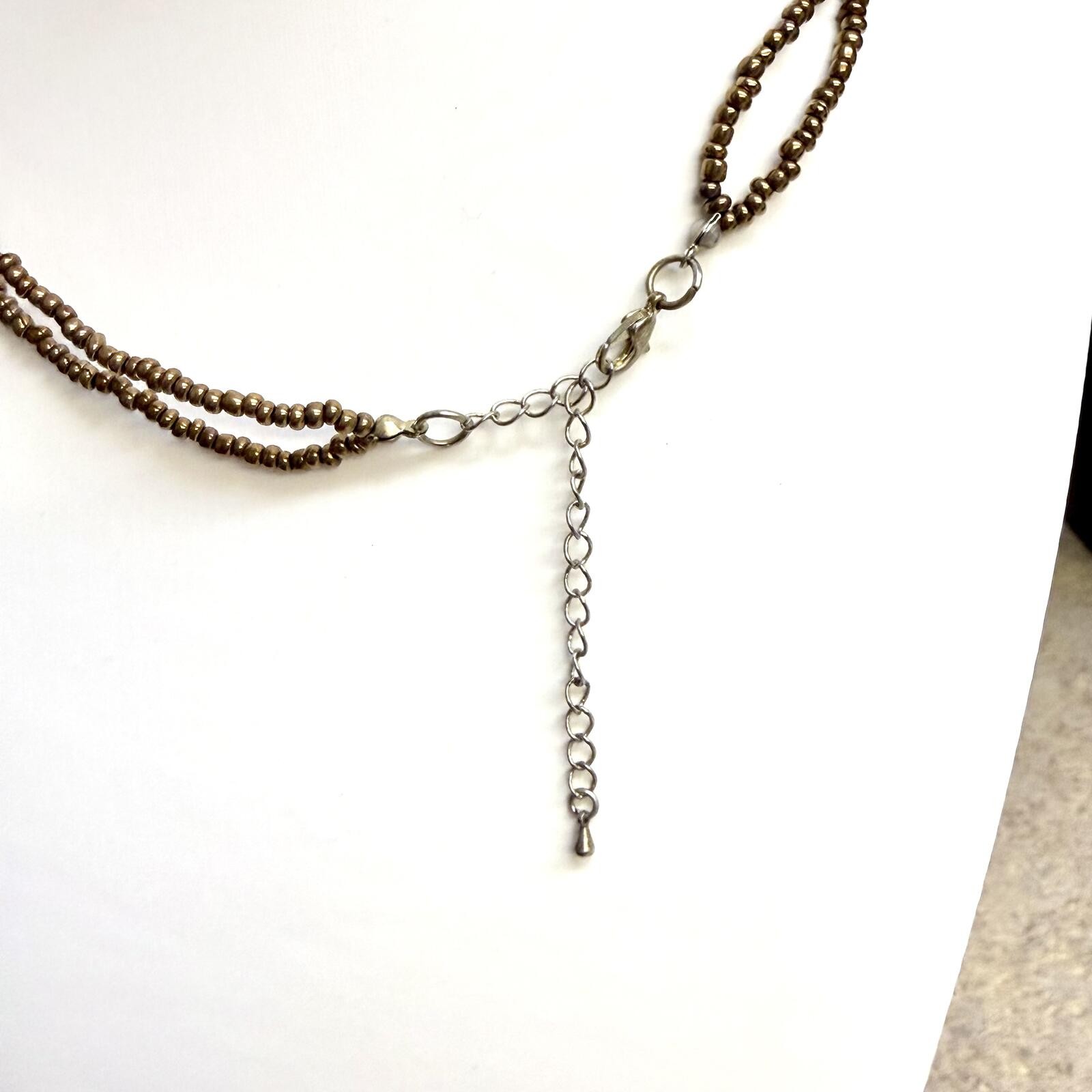 Stunning glass pendant statement necklace