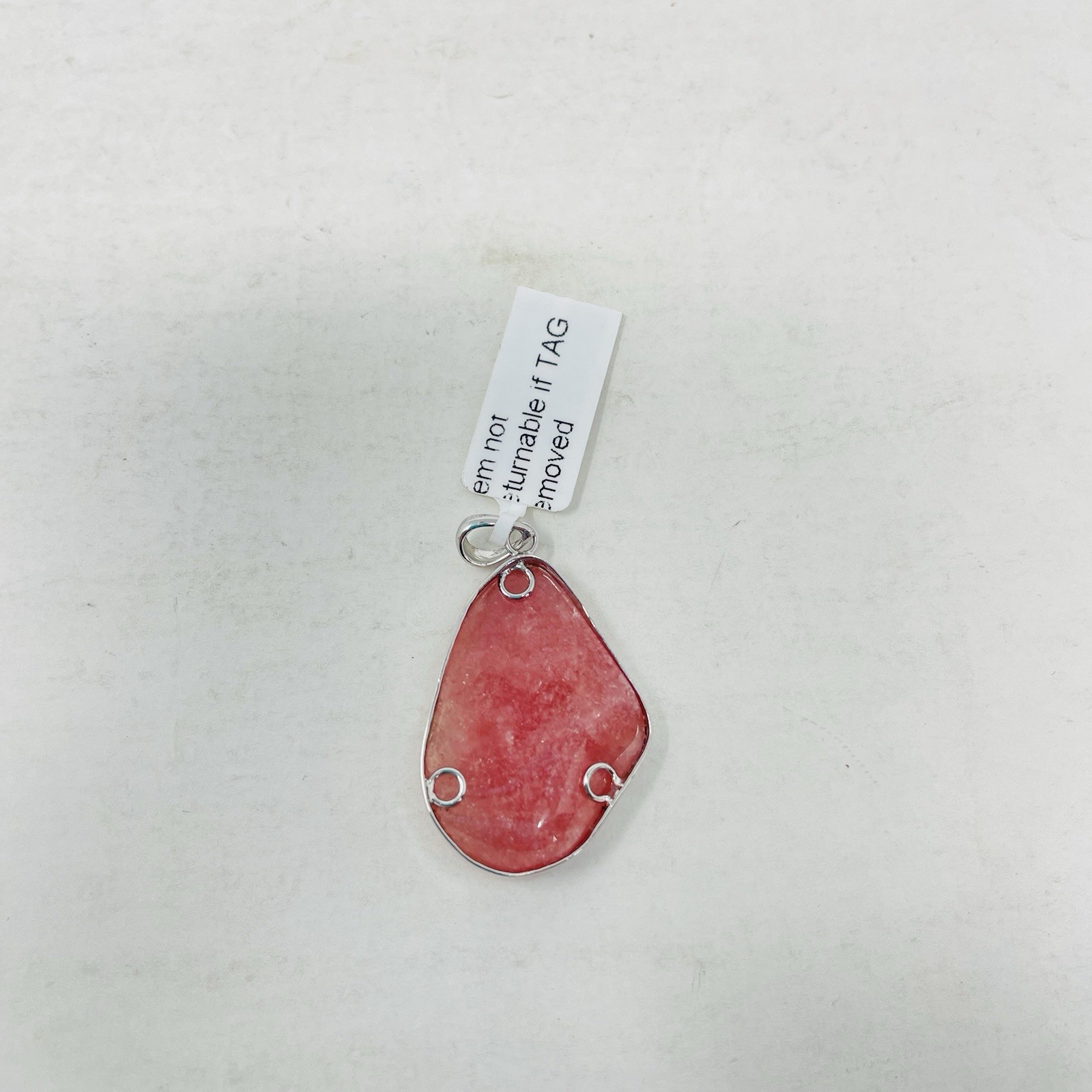 Shop LC Cherry Quartz Pendant without Chain in Sterling Silver Nickel Free 5183