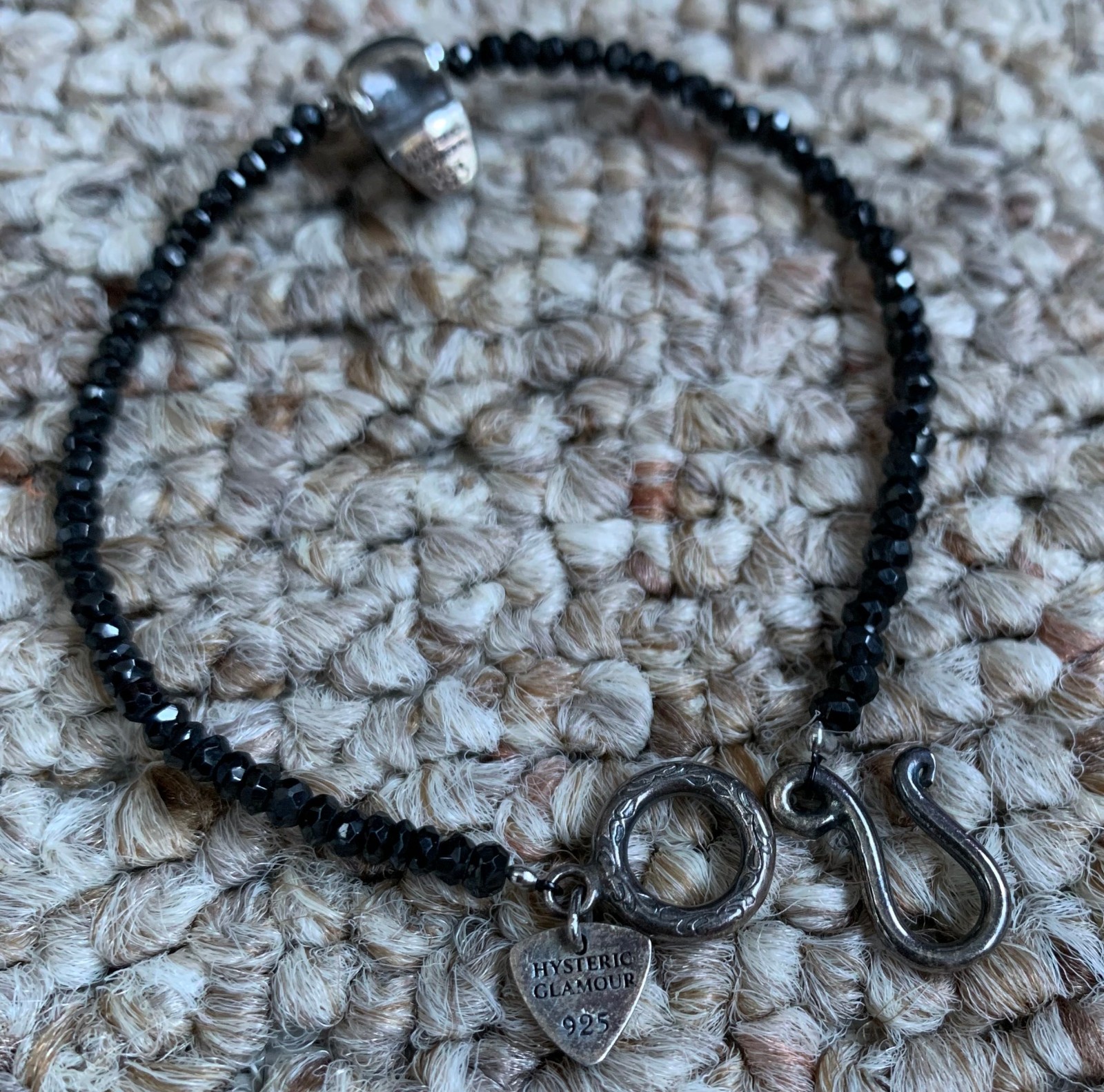 Hysteric Glamour Sterling Silver Jewel Skull Bracelet+ Box