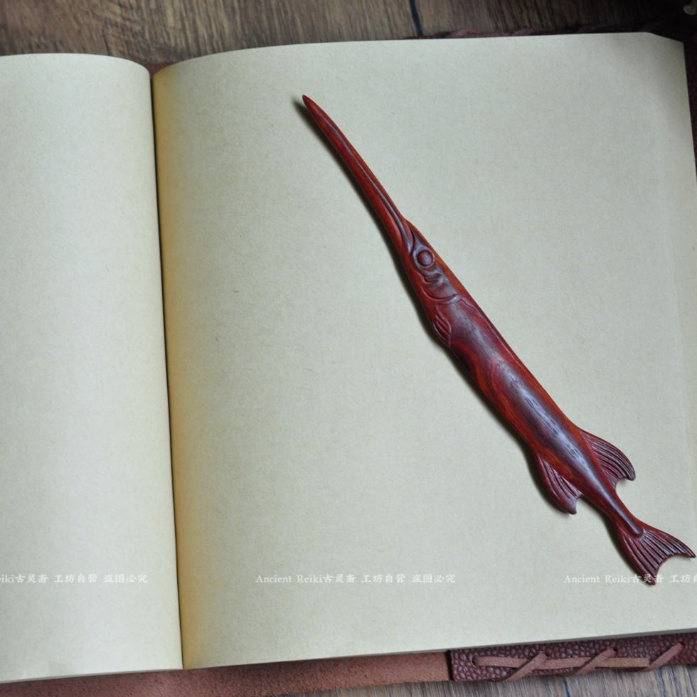 Swordfish Hand-Carved Hairpin