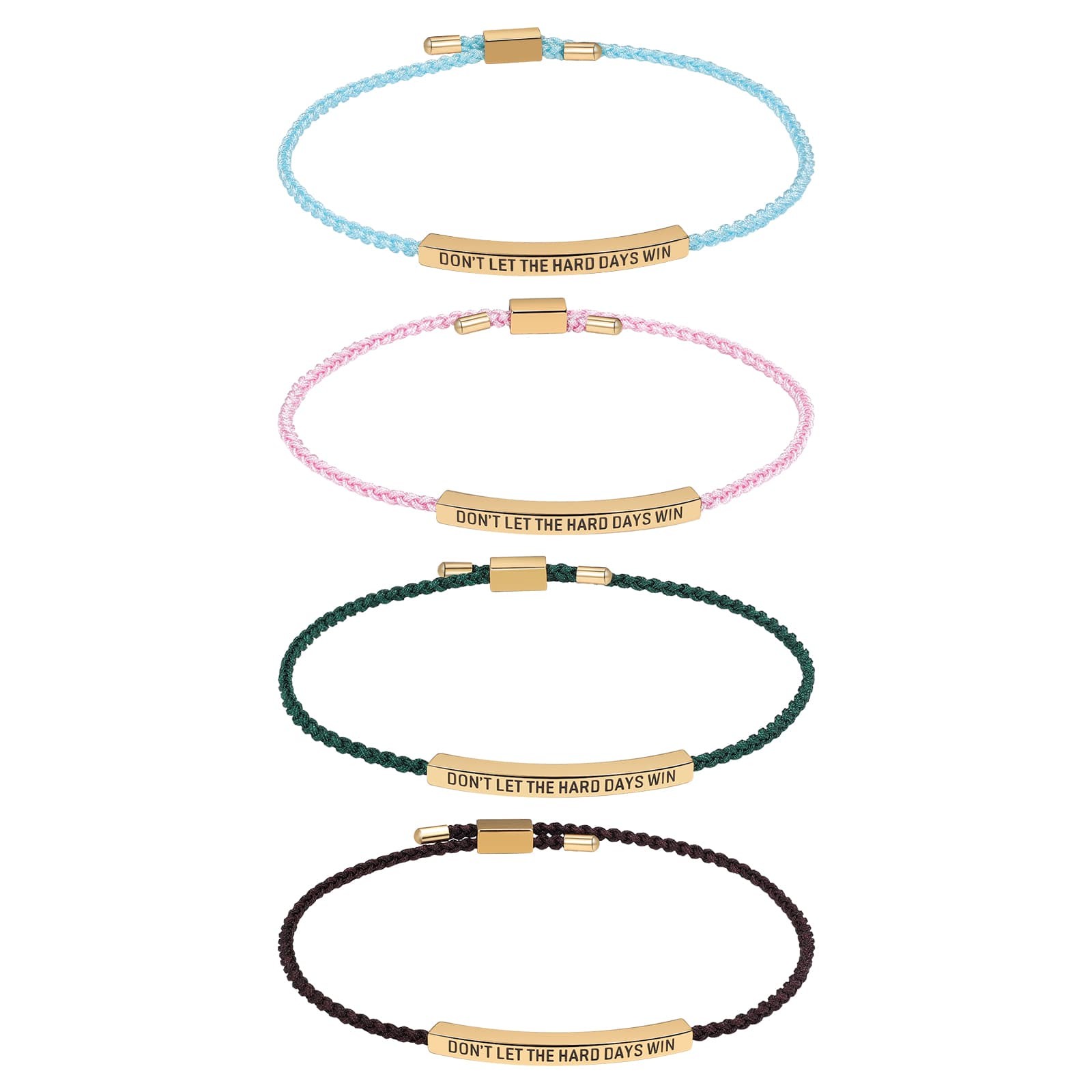 Don’t Let The Hard Days Win Saying Braided Wrap Bracelet For Son Daughter Gift