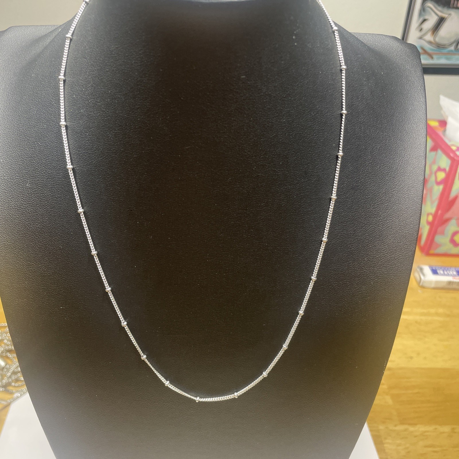Silver Toned Necklace. 16 Inches Plus 2 Inches Extender. Great For Every Occa