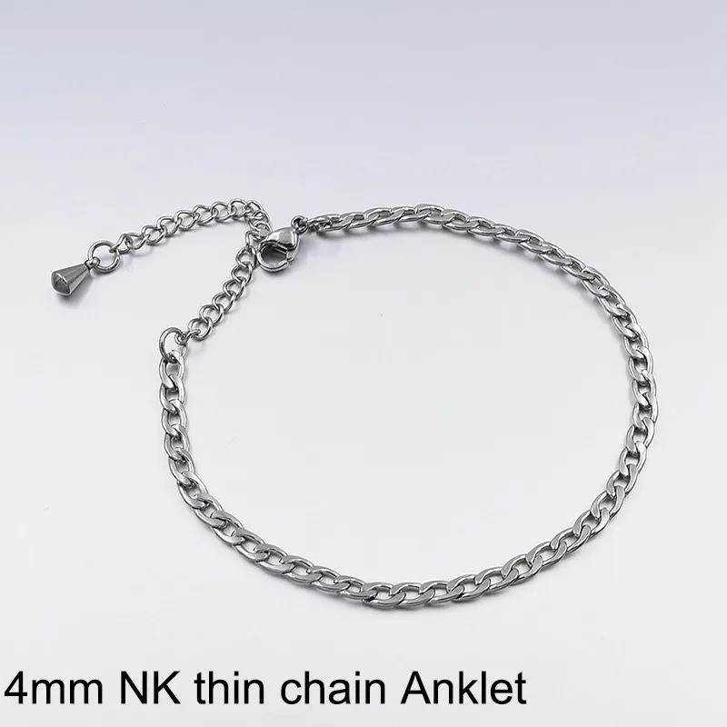 Stainless Steel Anklet Women Men Beach Foot Chain Ankle Bracelet Summer Jewelry