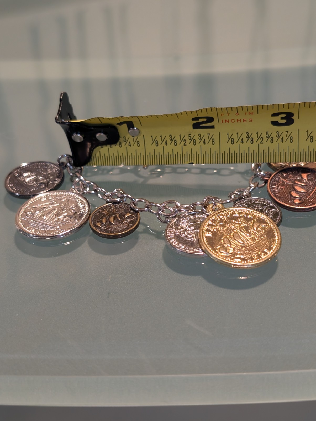 Coin Charm Bracelet Elizabeth II Australian Coins Various Sizes