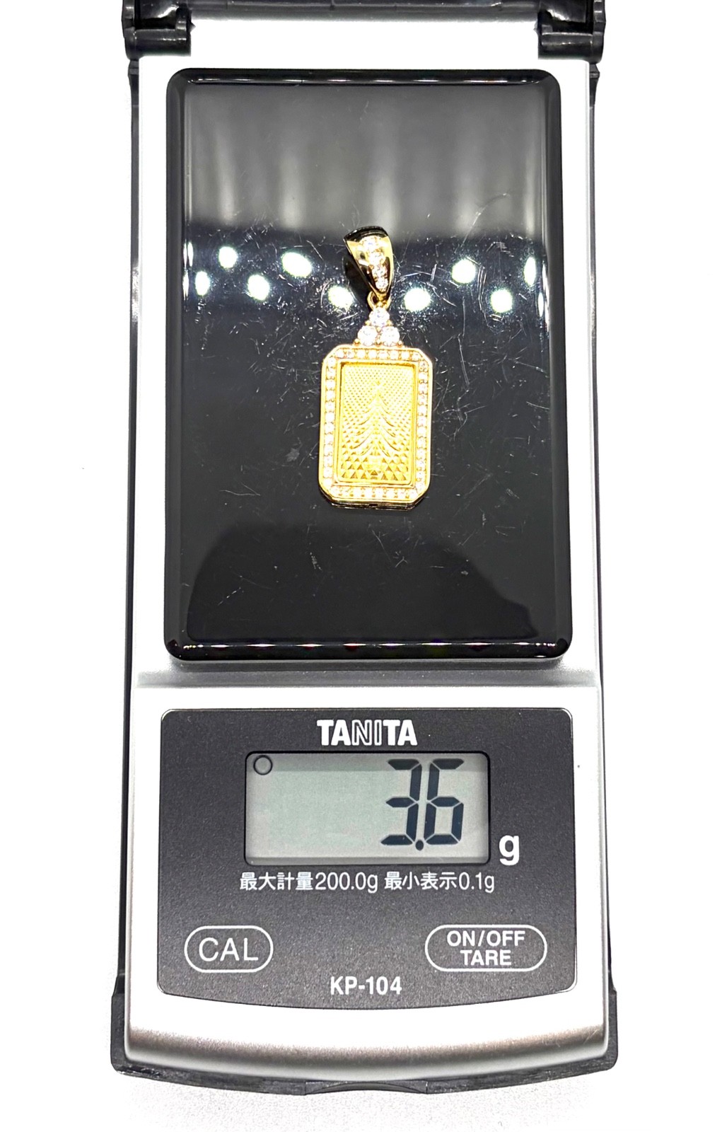 24K Pure Gold 1g Ingot Christmas Tree Pendant Charm Solid Gold Jewelry