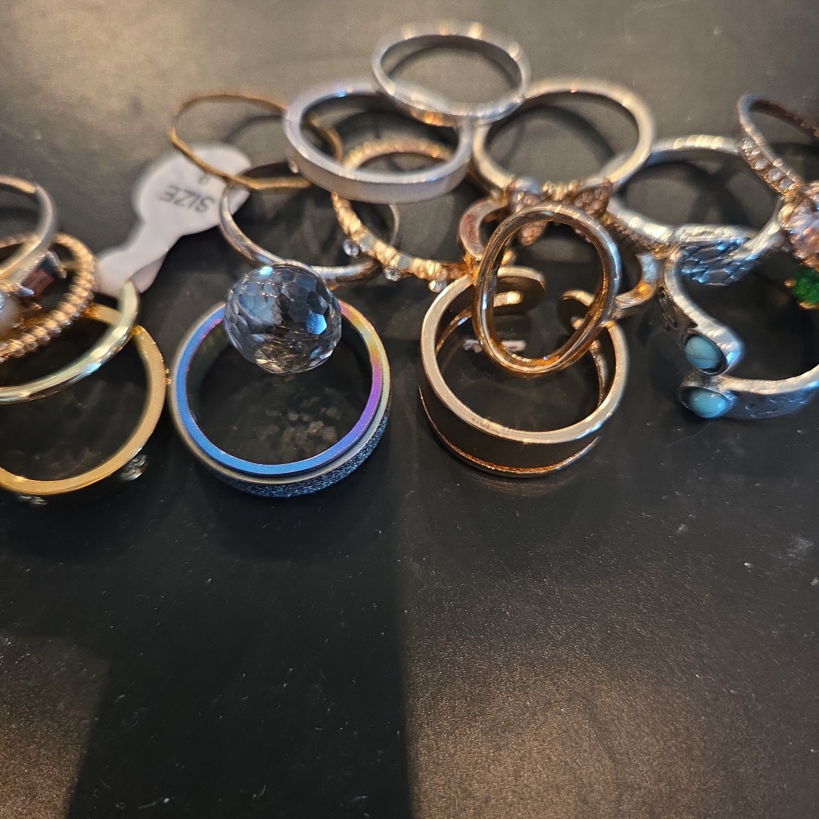 Miscellaneous Rings mixed multicolor Rings Lot of 20 sz 8