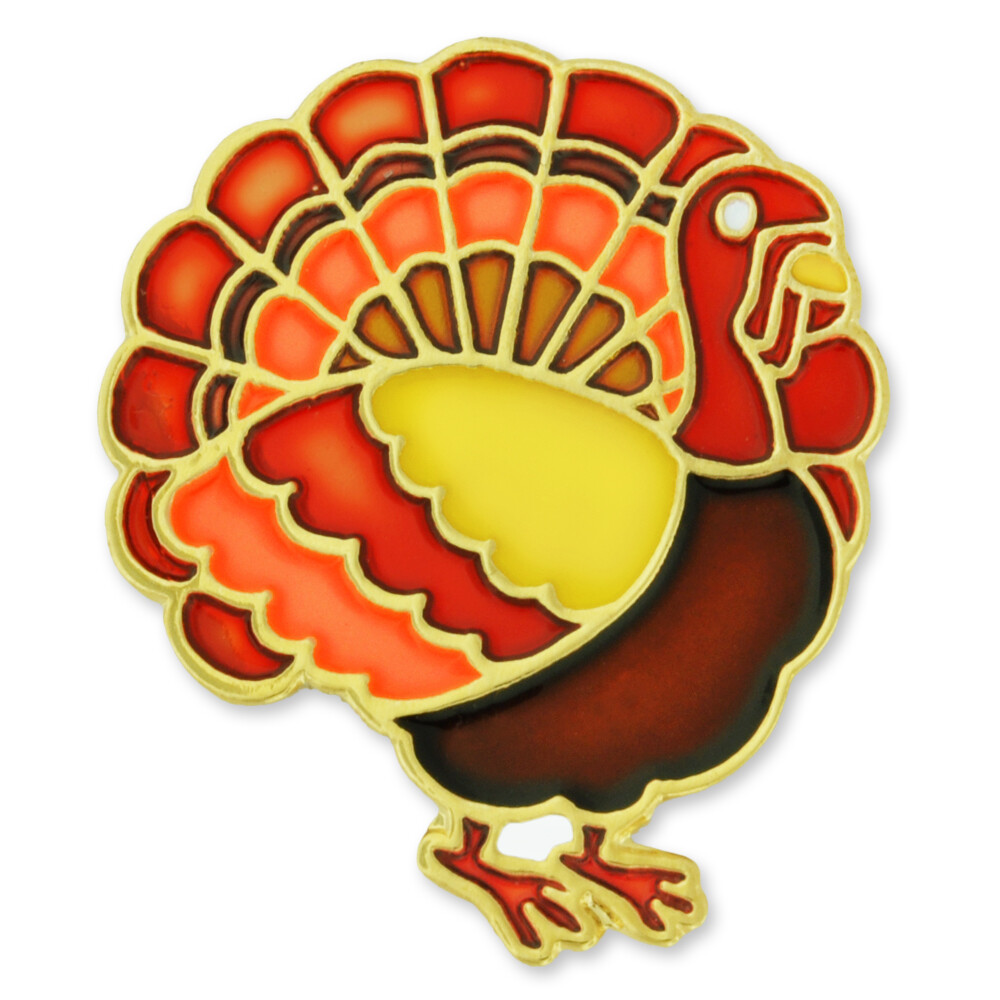 PinMart’s Thanksgiving Turkey Fall Enamel Lapel Pin