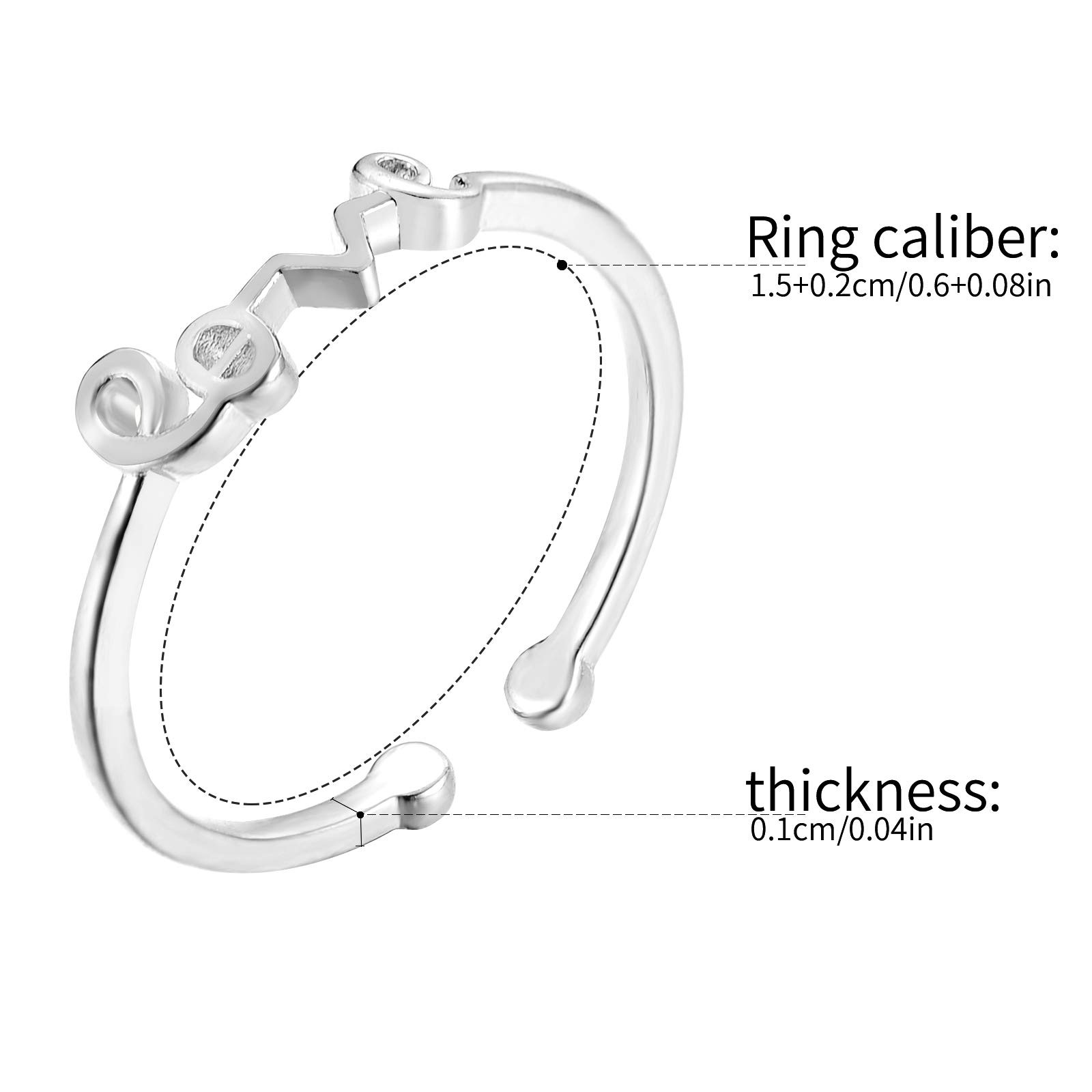 20 Pcs Adjustable Rings Set for – Finger Rings Pack Stackable Rings for Teens…