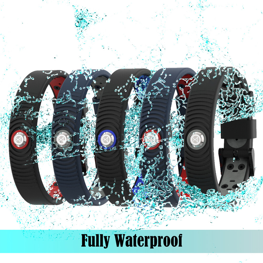 PROEXL 18K SPORTS MAGNETIC BRACELET – WATERPROOF – BREATHABLE STRAP – RED – GRAY