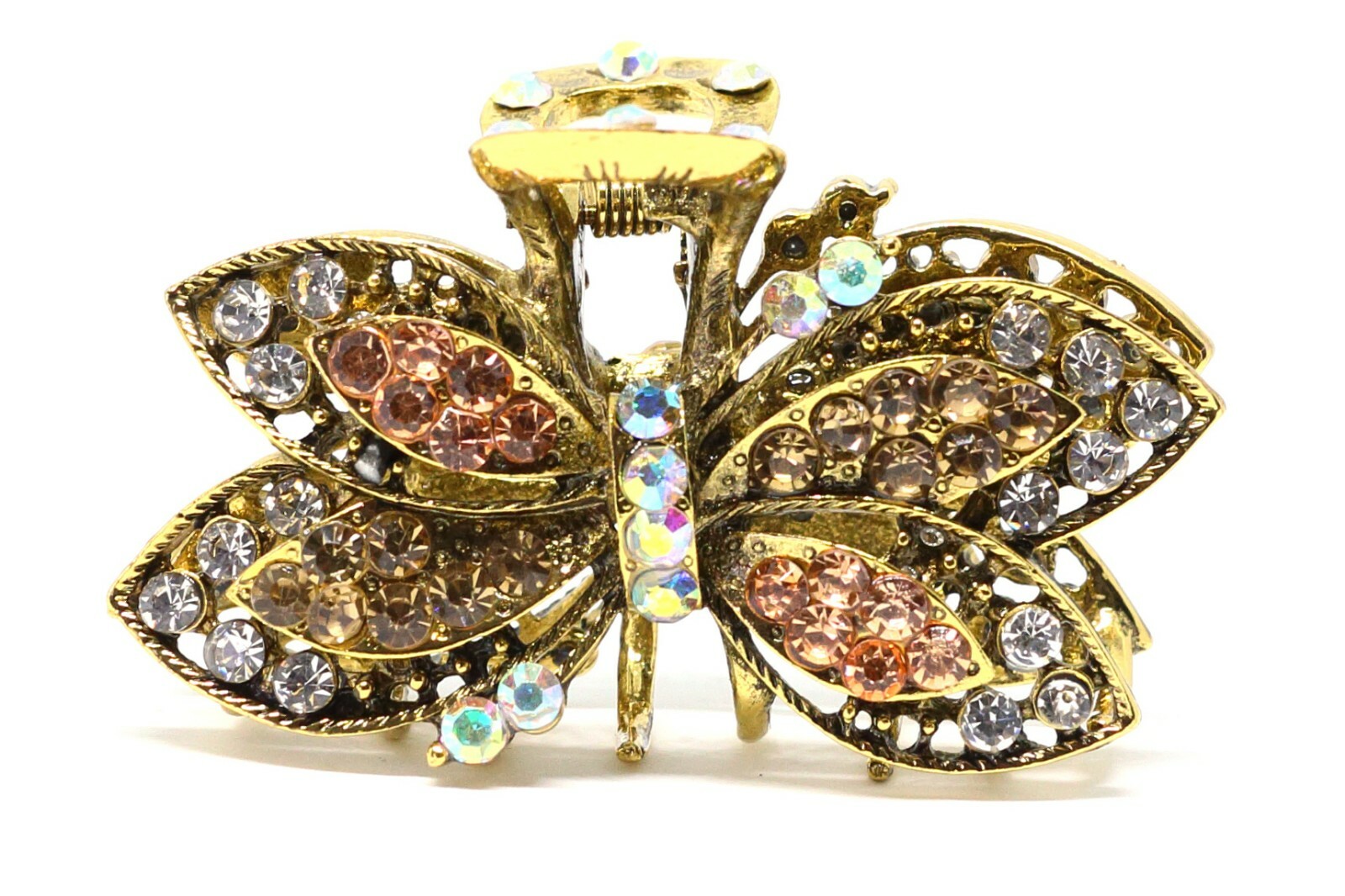 New Fashion elegant metal Bow rhinestones crystal woman hair claw Clip pin